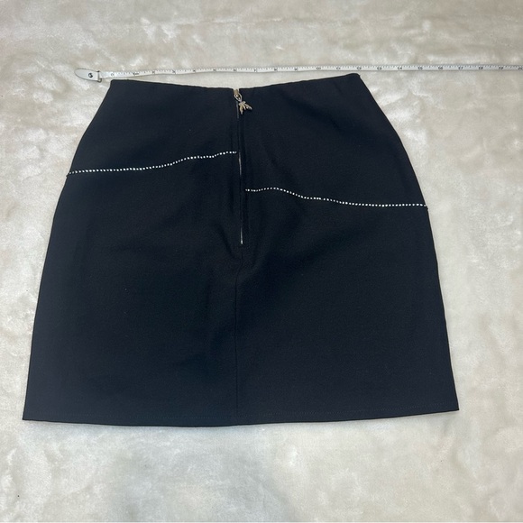 Patrizia Pepe Black Rhinestone Mini Skirt Size 40/small - Picture 4 of 11